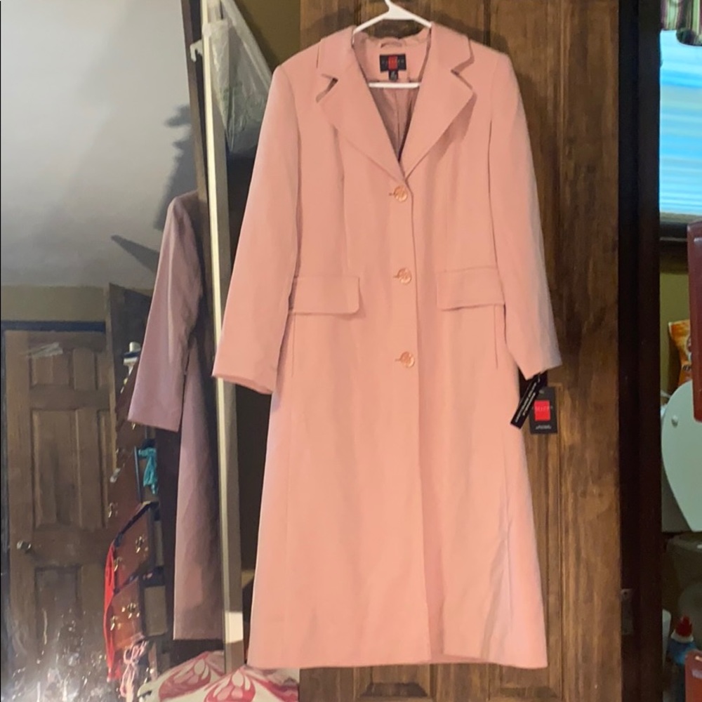 Blush pink gallery trench coat
